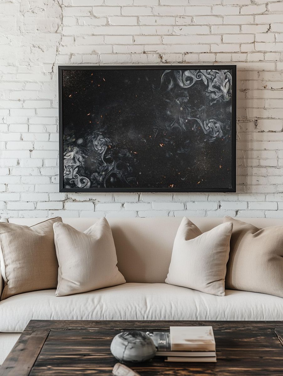 Black smoky art abstract background room preview