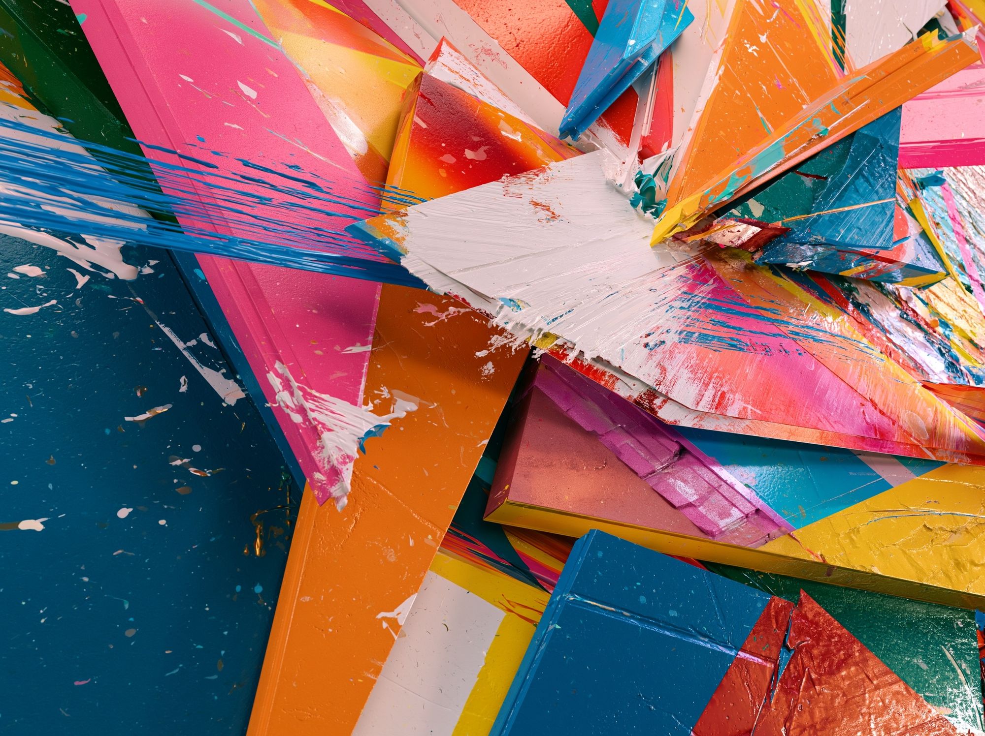 Chromatic Shards Abstract Poster. poster detail