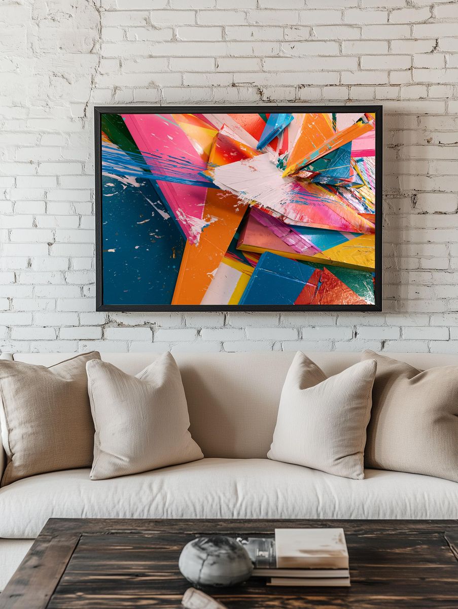 Chromatic Shards Abstract Poster. — room view 1