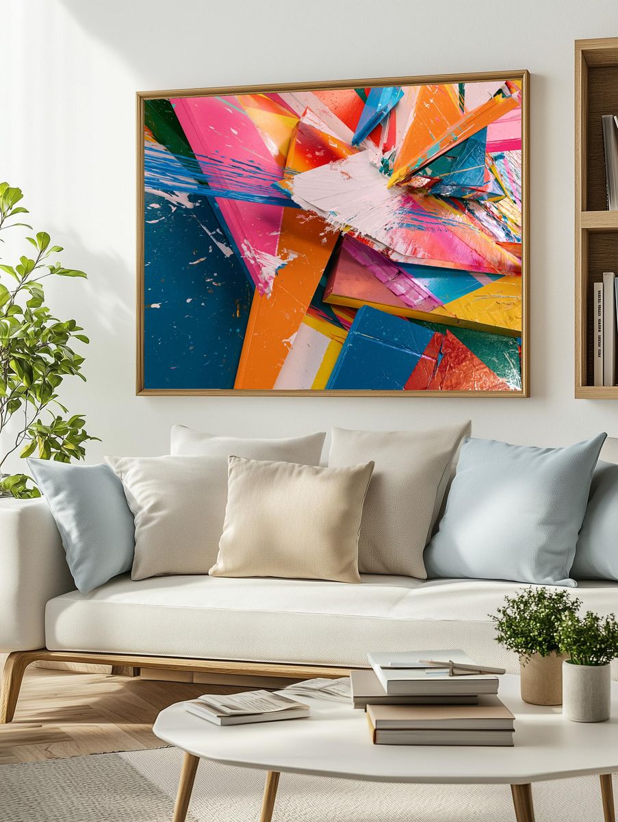 Chromatic Shards Abstract Poster. — room view 2