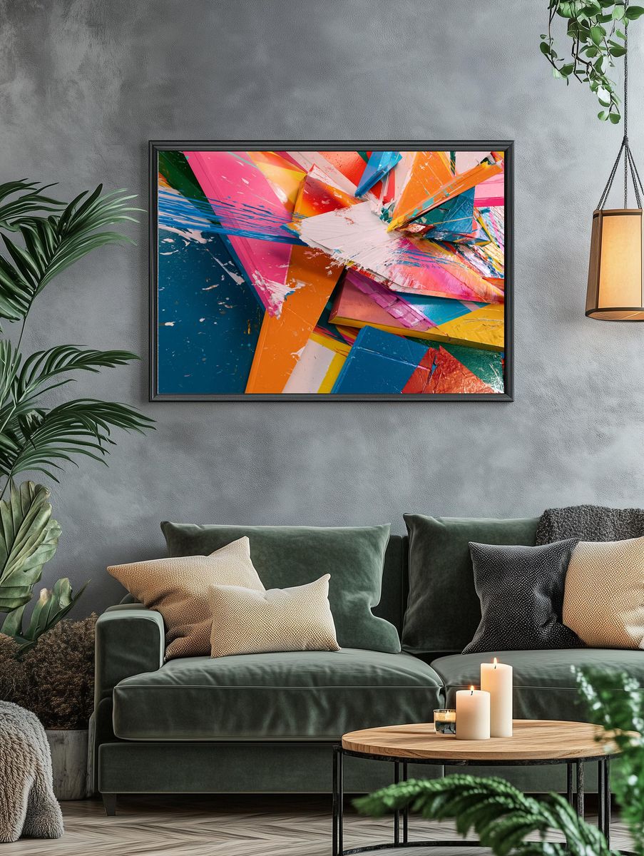 Chromatic Shards Abstract Poster. — room view 4