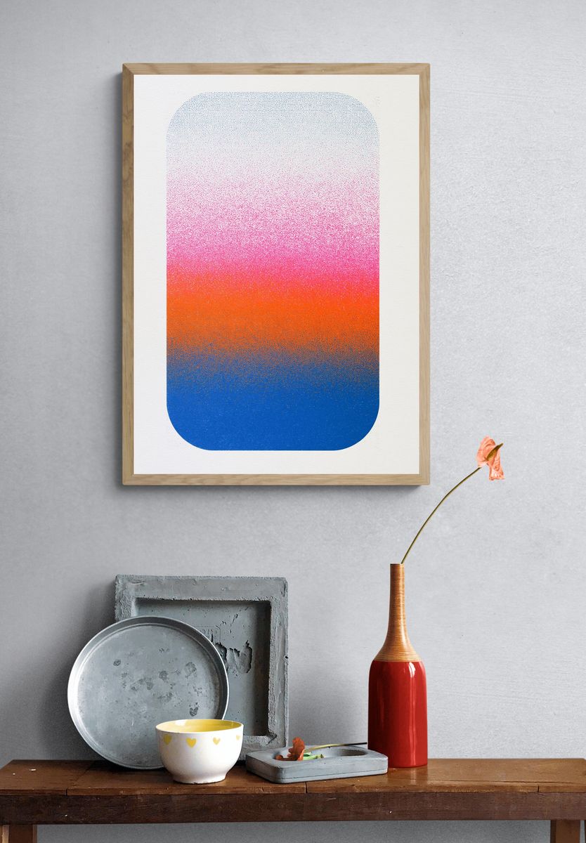 Sunset Gradient Abstract Poster. — room view 3