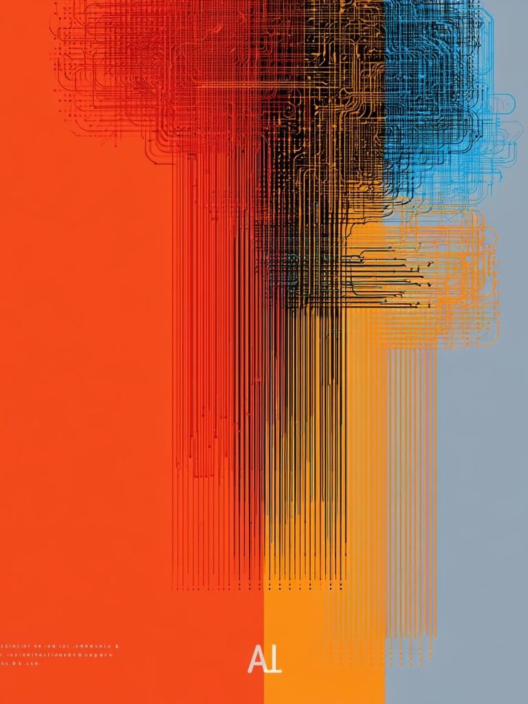 Circuit Grid Abstract Poster. poster detail