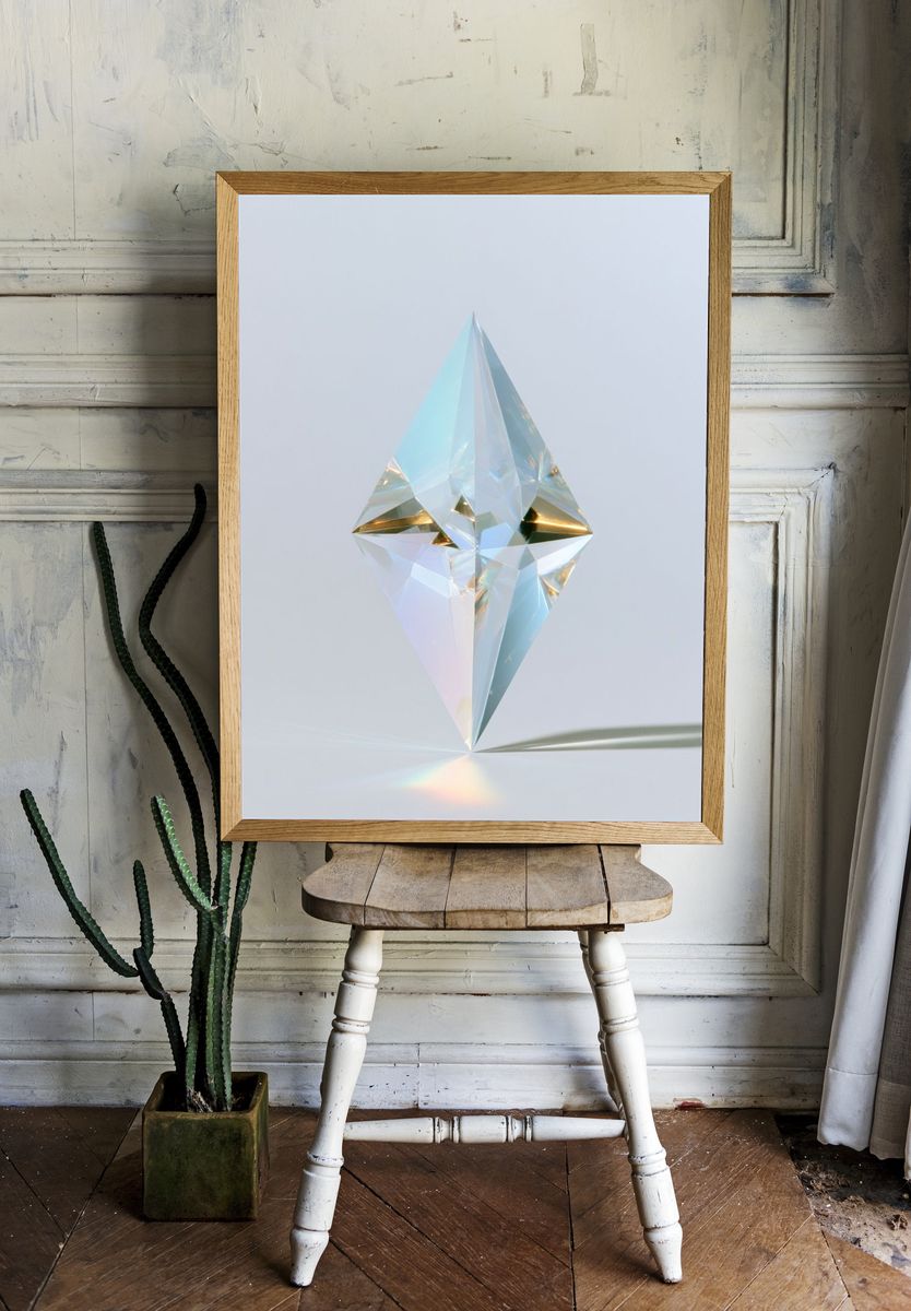 Crystal Prism Abstract Poster. — room view 1