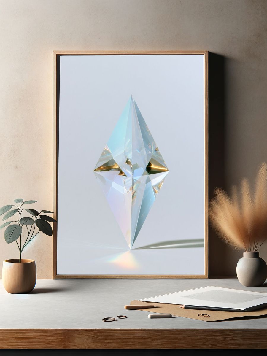Crystal Prism Abstract Poster. — room view 2