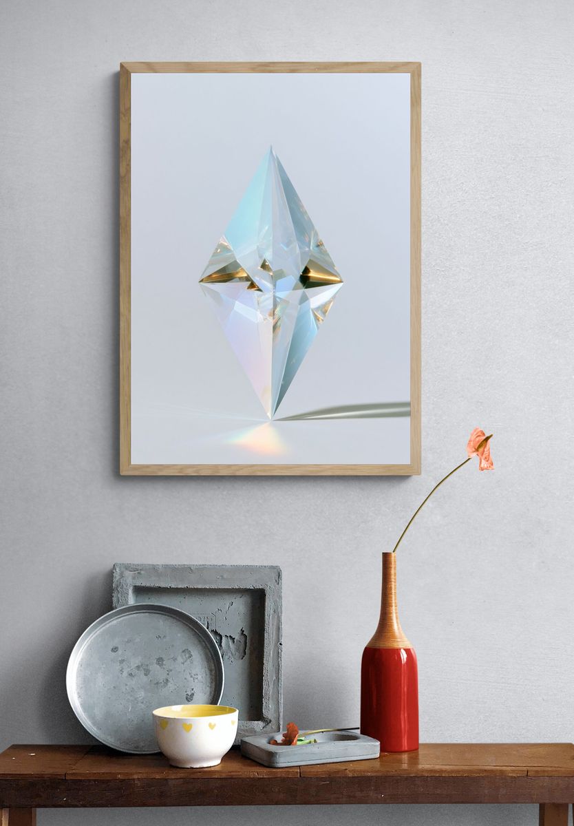 Crystal Prism Abstract Poster. — room view 3