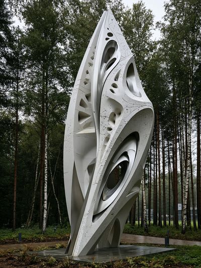 Abstract Forest Sculpture Print. poster
