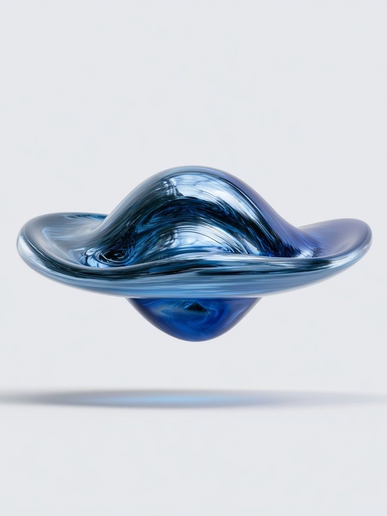 Blue Glass Orb Abstract Poster. poster — abstract art