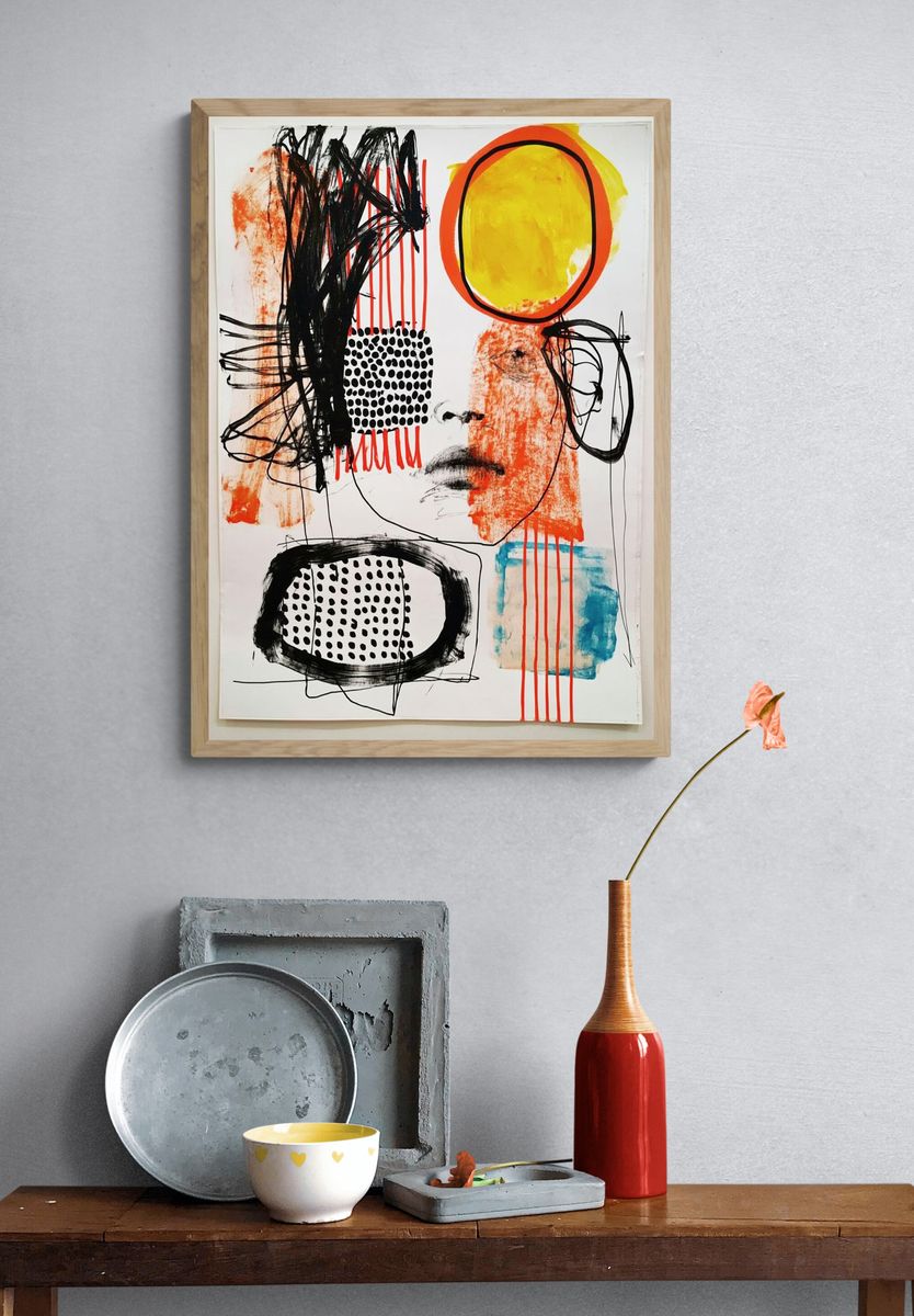 Bold Face Abstract Poster. — room view 3