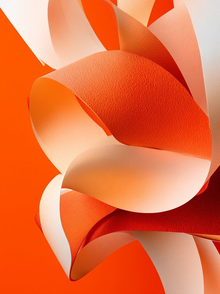 Orange Ribbon Abstract Poster. poster — abstract art