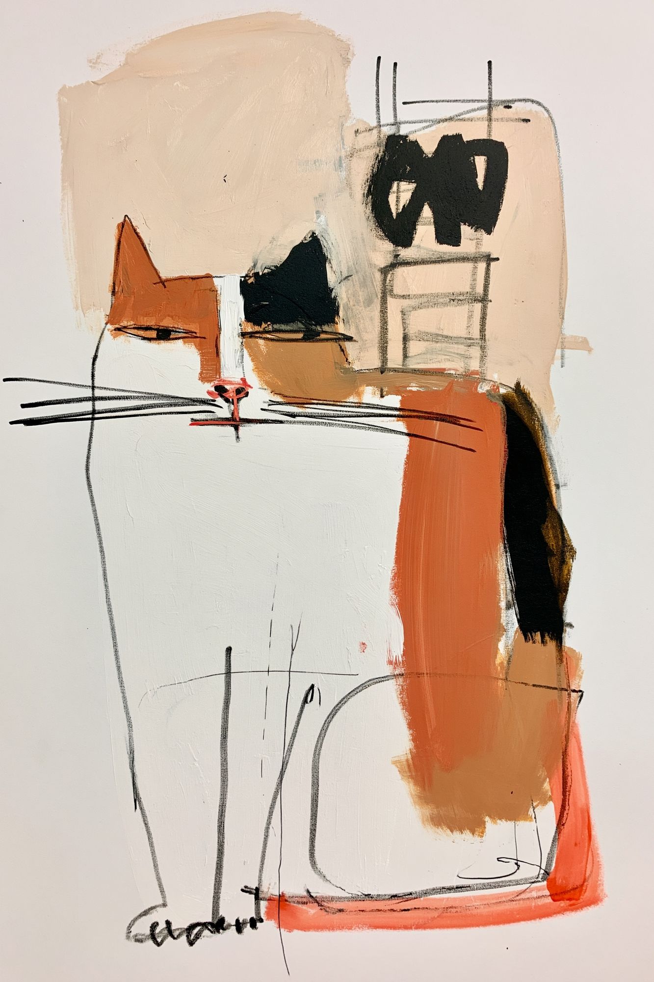 Abstract Cat Face Poster. poster detail