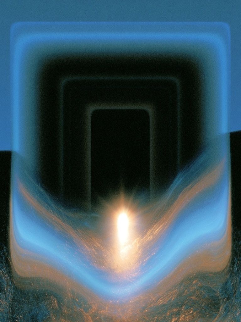 Neon Portal Abstract Poster. poster — abstract art