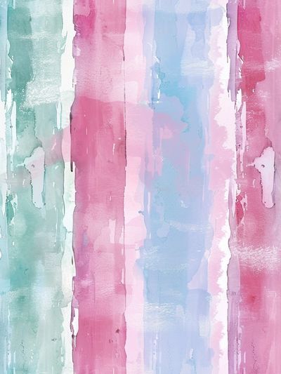 Pastel Watercolor Stripes Poster.