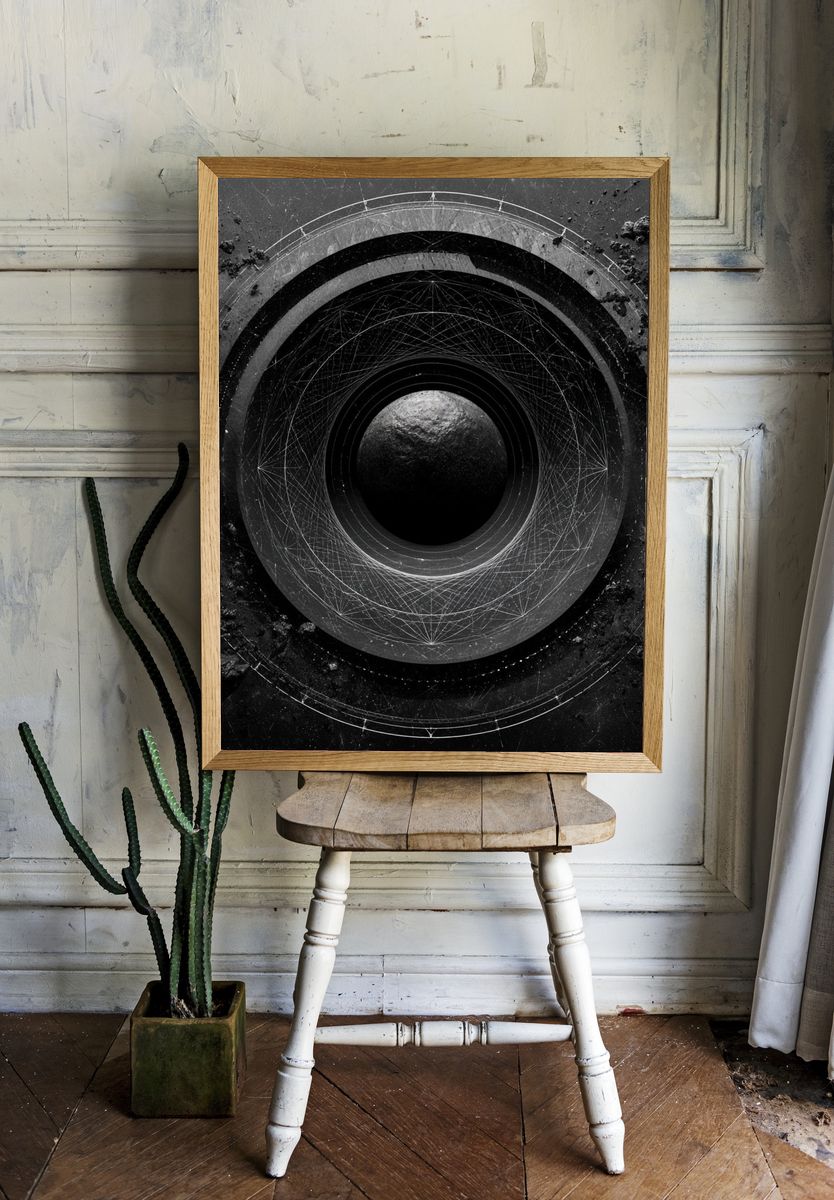 Lunar Orbit Abstract Poster. — room view 1