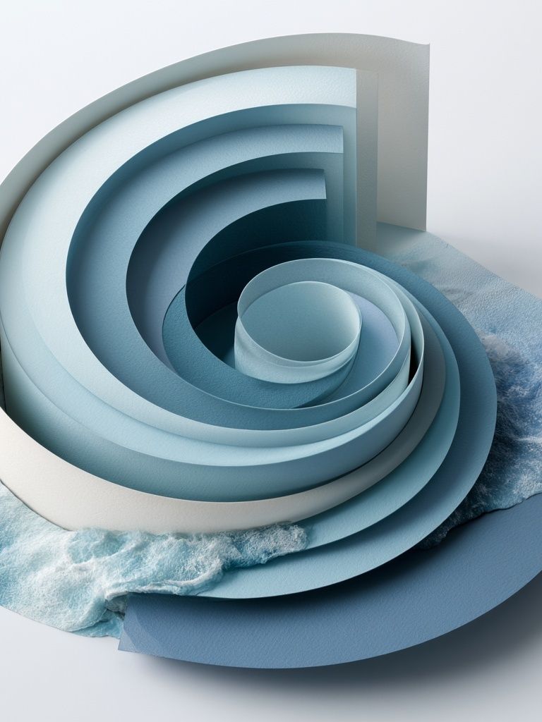 Ocean Spiral Abstract Poster. poster — abstract art