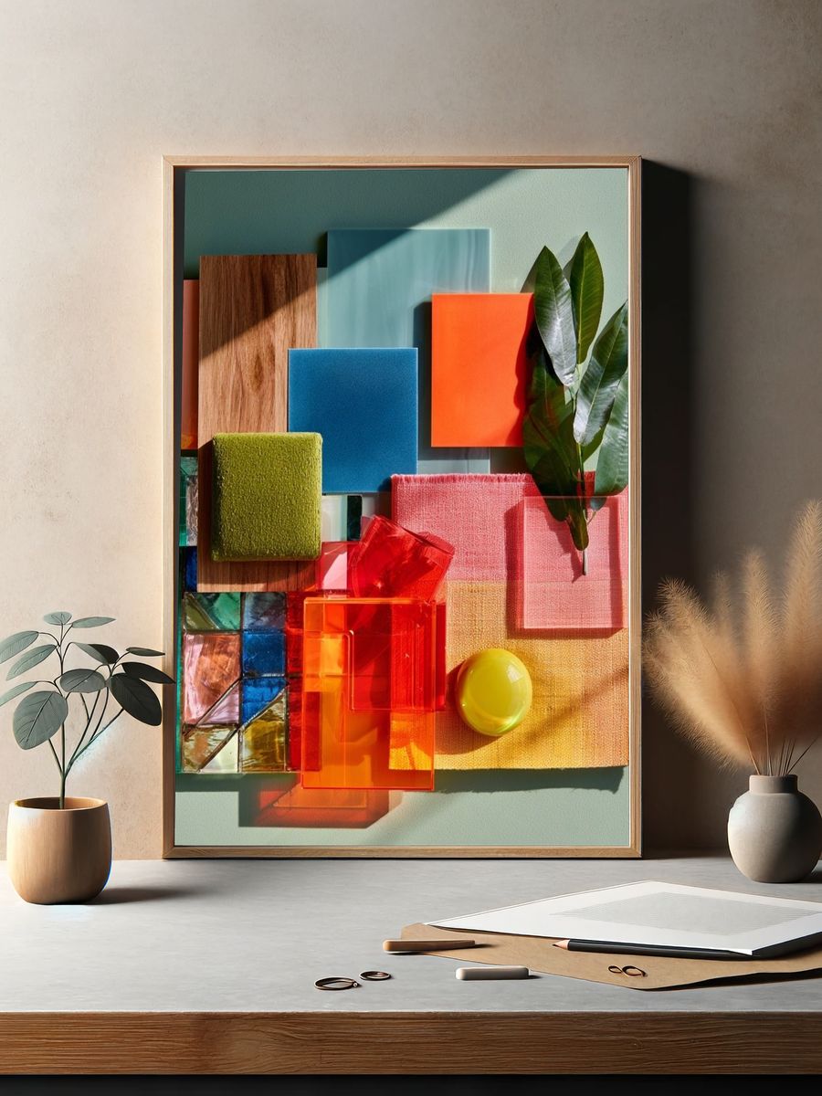 Color Block Still Life Abstract Poster. — room view 2