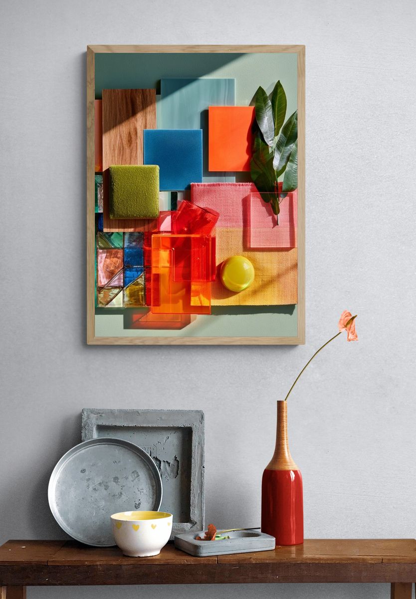 Color Block Still Life Abstract Poster. — room view 3