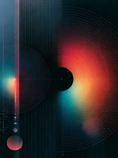 Neon Orbital Abstract Poster. poster detail
