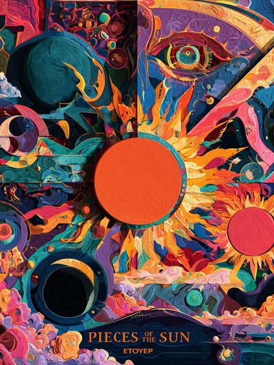 Pieces of the Sun Abstract Poster.