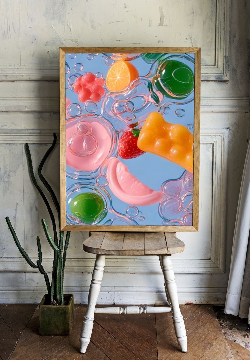 Candy Bubble Abstract Poster. room preview