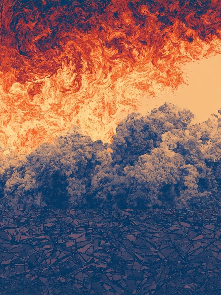 Molten Sky Abstract Print. poster — abstract art