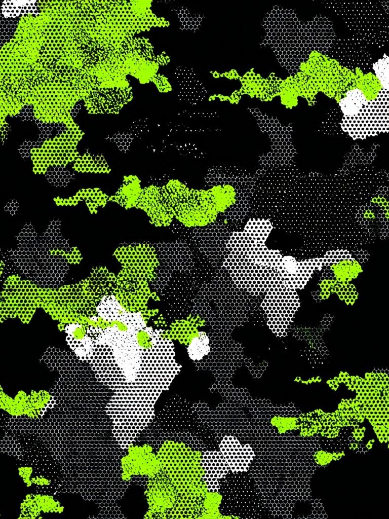 Neon Camouflage Abstract Poster. poster — abstract art
