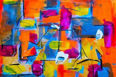 Free colorful abstract painting image. poster print