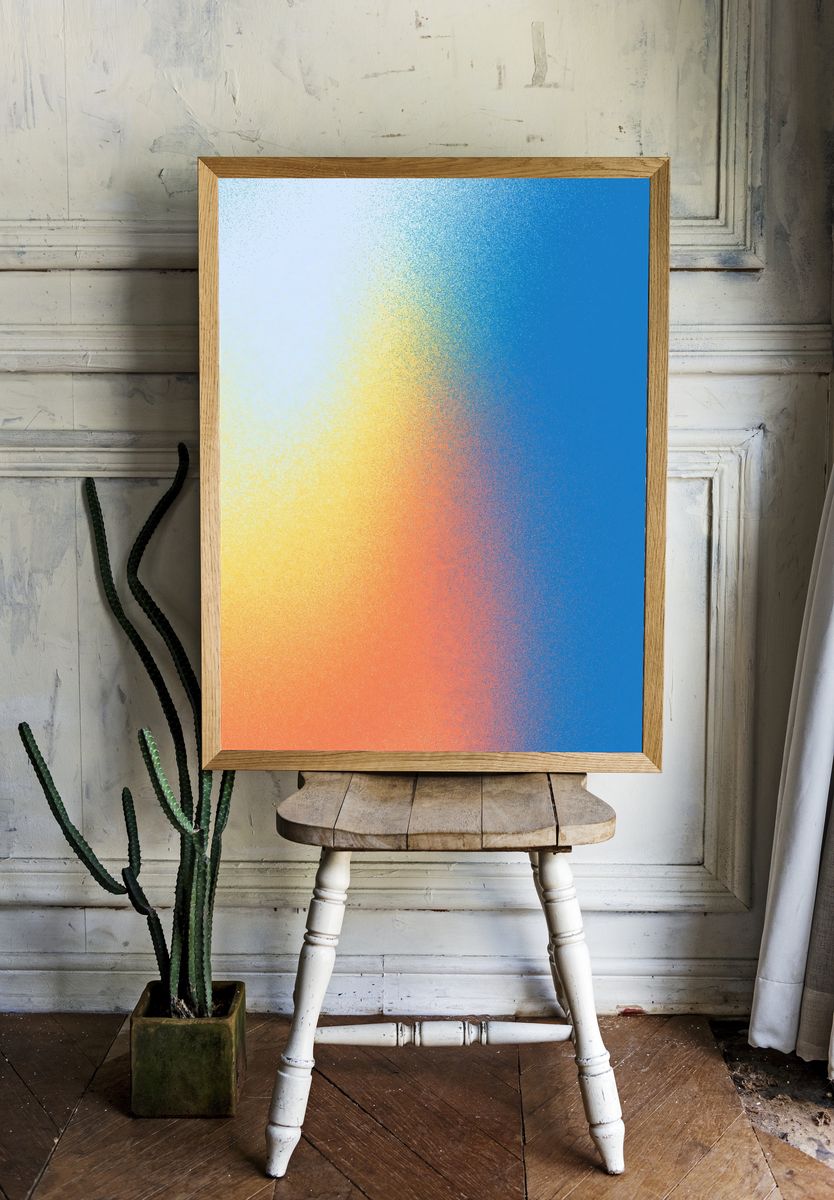 Sunlit Gradient Abstract Poster. — room view 1