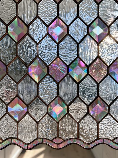 Iridescent Stained Glass Pattern Poster. poster