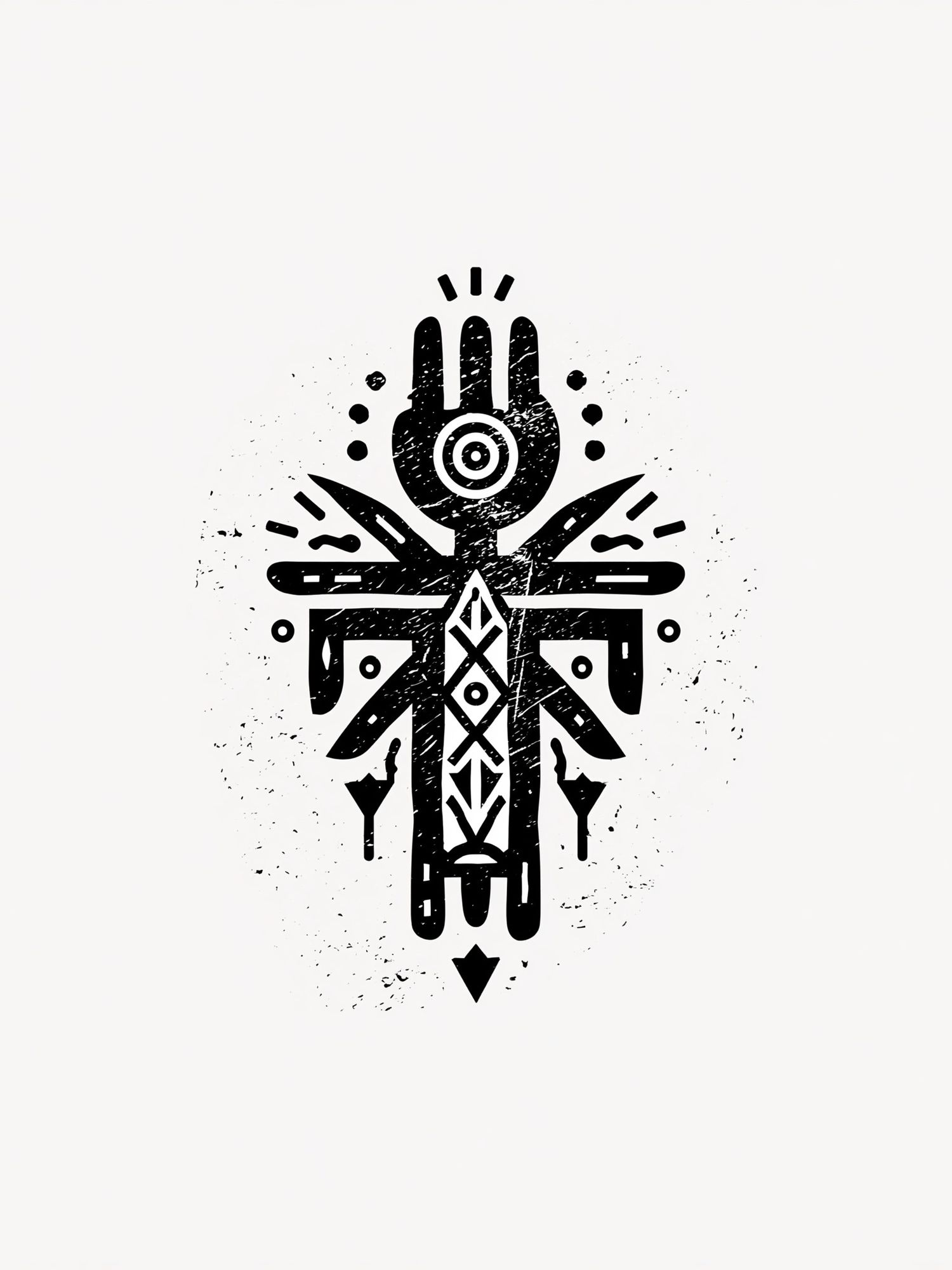 Abstract Tribal Symbol Print. poster detail