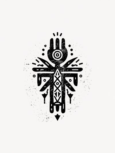Abstract Tribal Symbol Print. poster print
