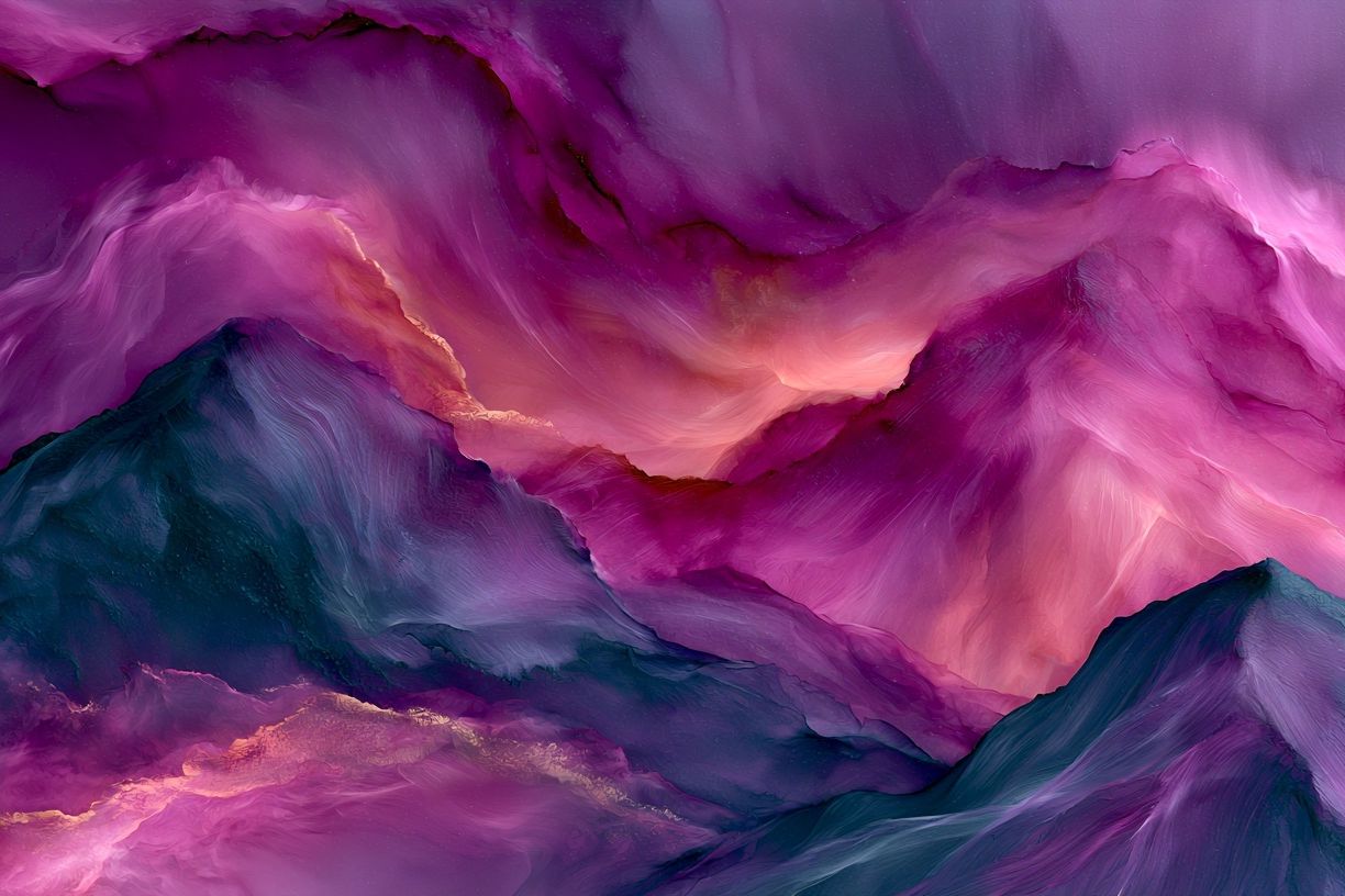 Dreamscape Mountains Abstract Print. poster detail
