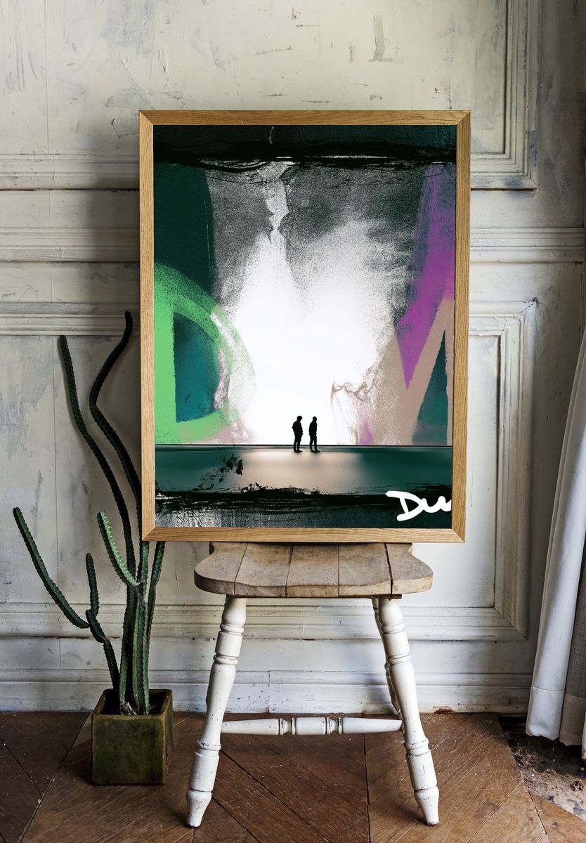 Abstract Neon Gallery Poster. — room view 1