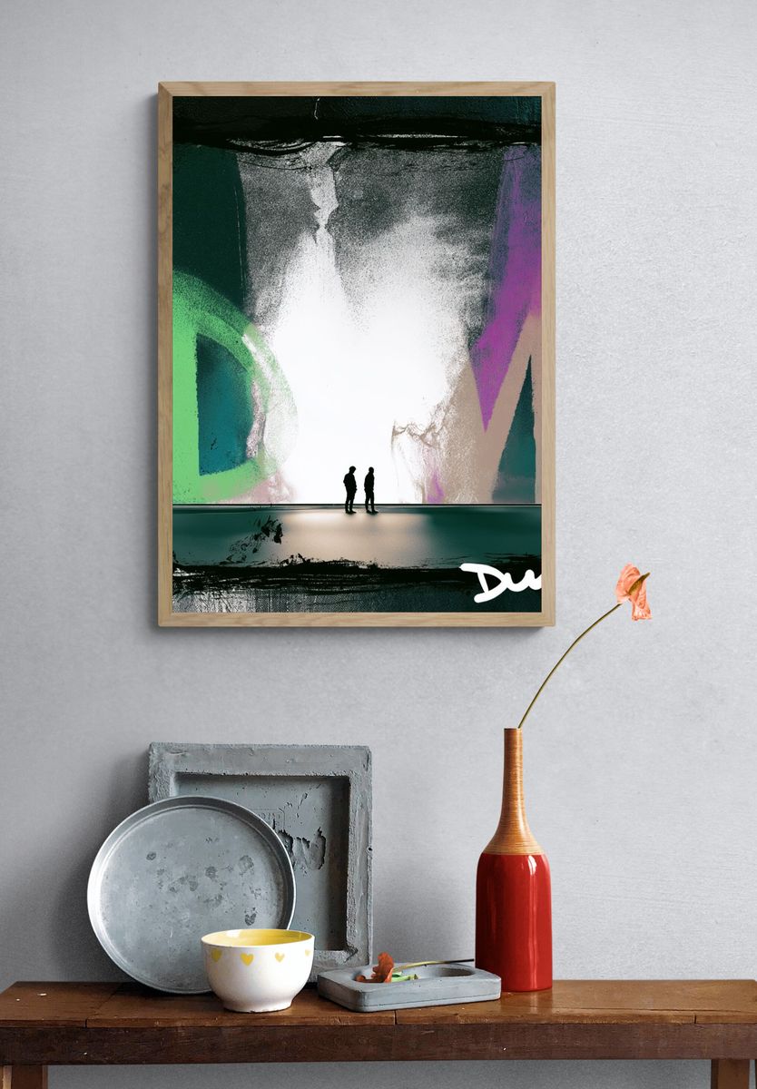 Abstract Neon Gallery Poster. — room view 3