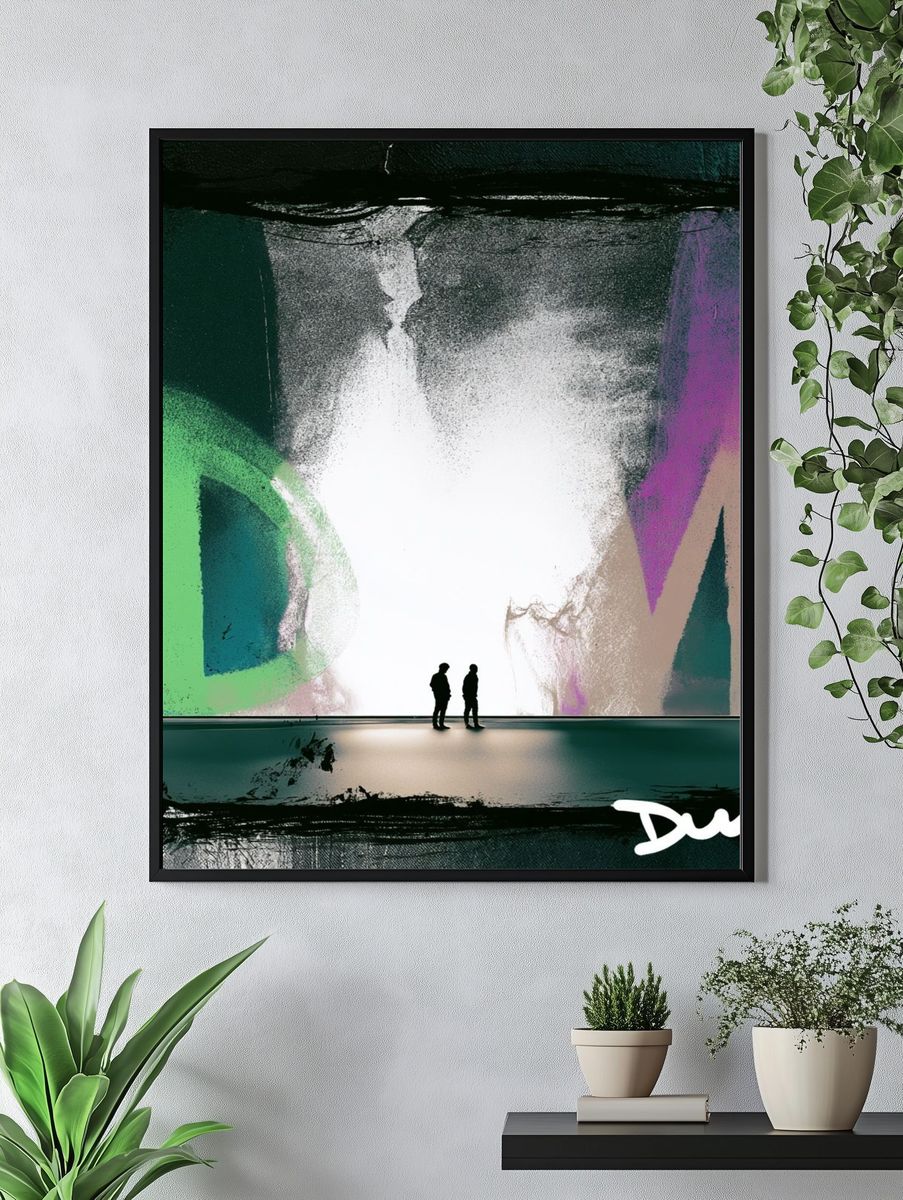 Abstract Neon Gallery Poster. — room view 4
