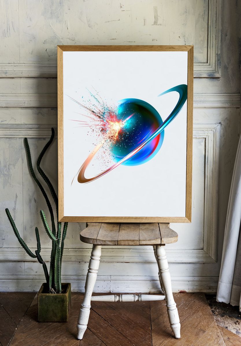 Cosmic Orbit Abstract Poster. — room view 1