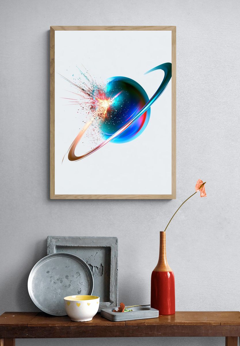 Cosmic Orbit Abstract Poster. — room view 3