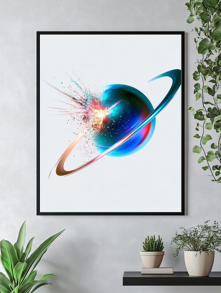 Cosmic Orbit Abstract Poster. — room view 4