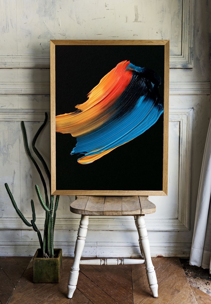Color Sweep Abstract Poster. — room view 1