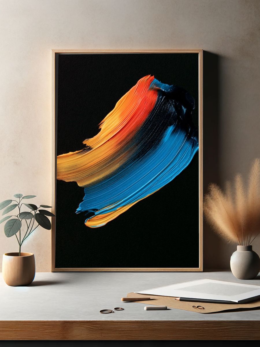 Color Sweep Abstract Poster. — room view 2
