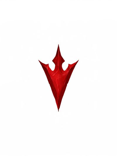 Red Crown Abstract Print. poster