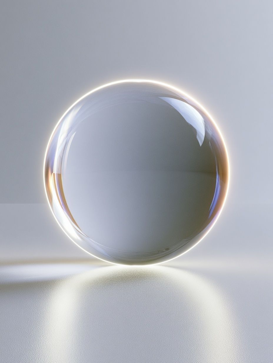 Luminous Glass Orb Abstract Poster. poster detail