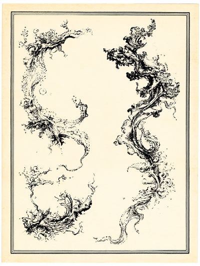 Ink Swirl Frame Poster. poster