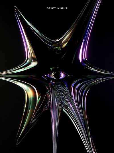 Optic Night Abstract Poster. poster