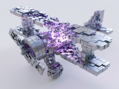 Futuristic Cubic Abstract Poster. poster