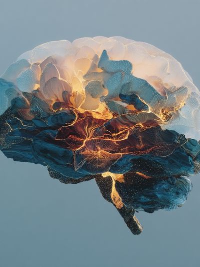 Abstract Brain Glow Poster. poster print