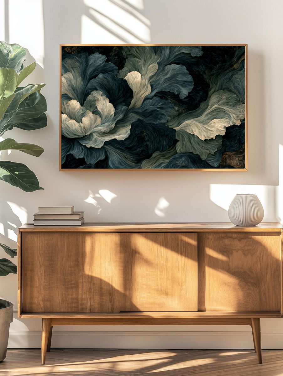 Botanical Flow Abstract Poster. — room view 3