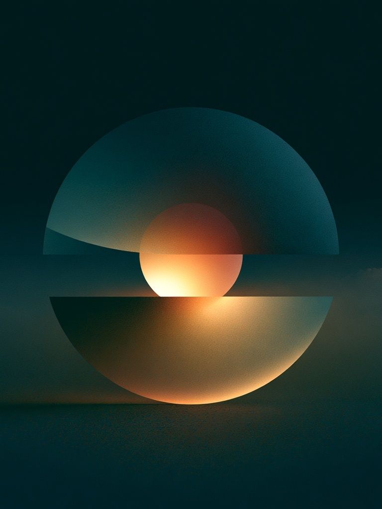 Eclipse Glow Abstract Poster. poster — abstract art