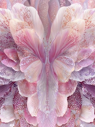 Blush Petal Bloom Abstract Print. poster print