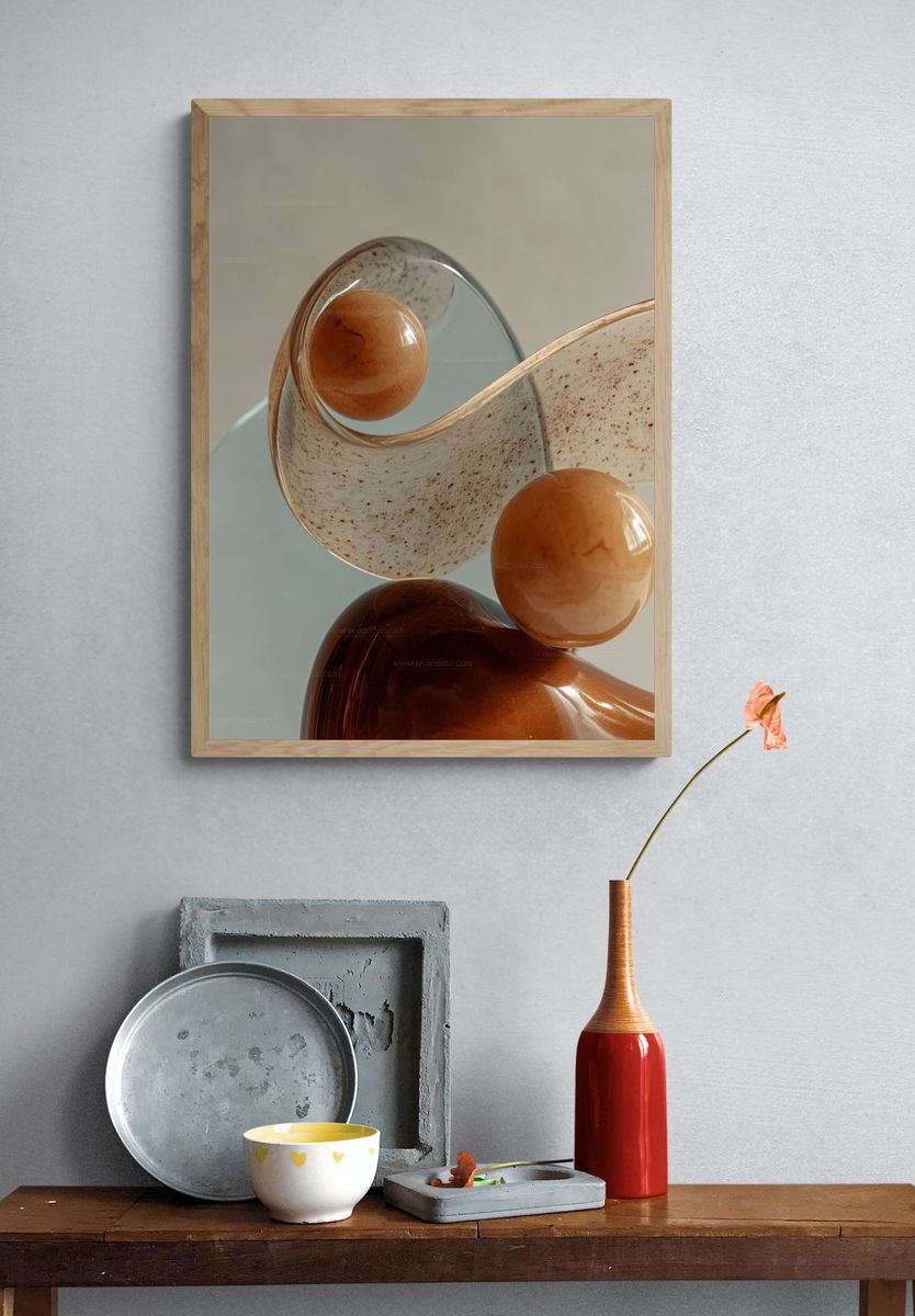 Organic Abstract Sculpture Poster. — room view 3